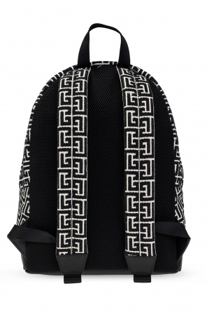 Balmain embossed leather shoulder bag Black - Black Backpack